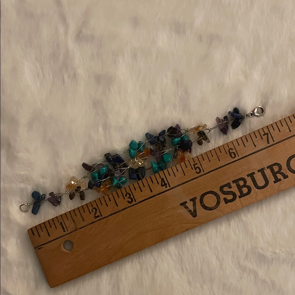 Multicolor Gemstone Bracelet 7” - image 2